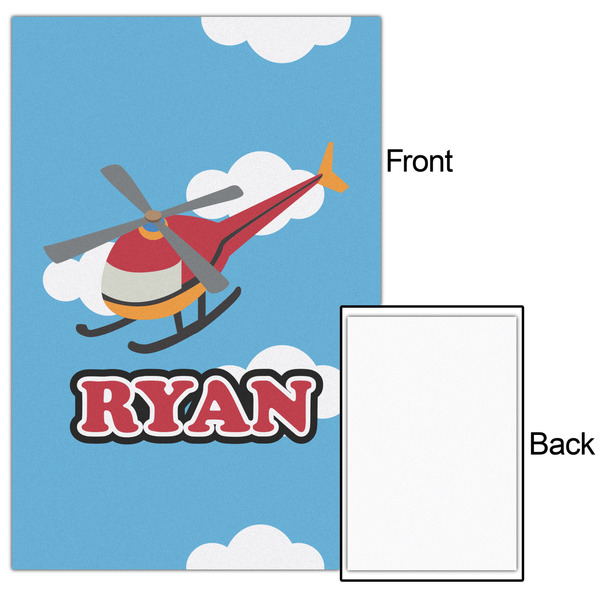 Helicopter 24x36 - Matte Poster - Front & Back