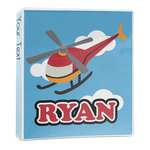 Helicopter 3-Ring Binder - 1 inch (Personalized)