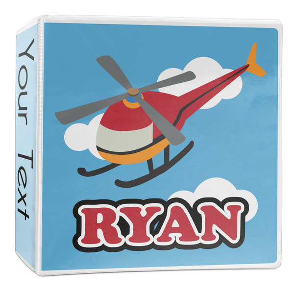 Custom Helicopter 3-Ring Binder - 2 inch (Personalized)