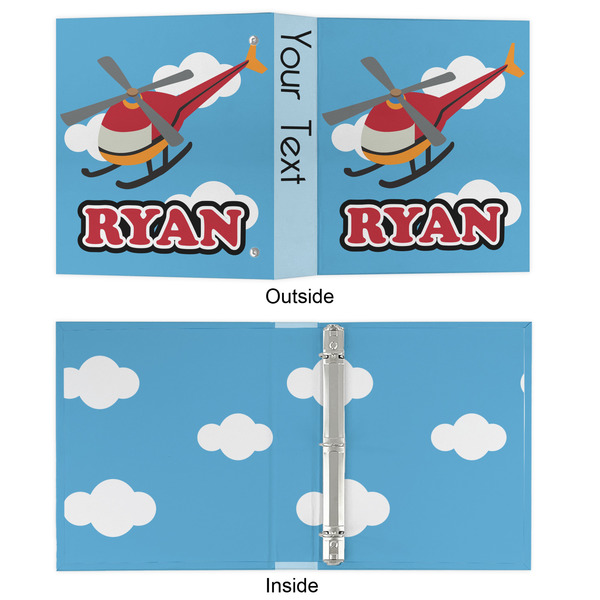 Helicopter 3 Ring Binders - Full Wrap - 1" - APPROVAL
