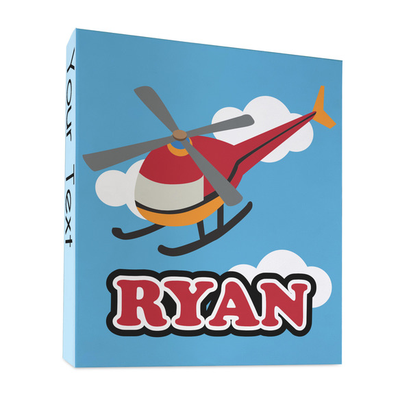 Custom Helicopter 3 Ring Binder - Full Wrap - 1" (Personalized)