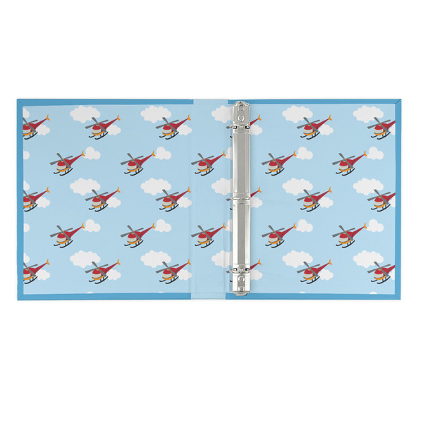 Helicopter 3 Ring Binders - Full Wrap - 1" - OPEN INSIDE