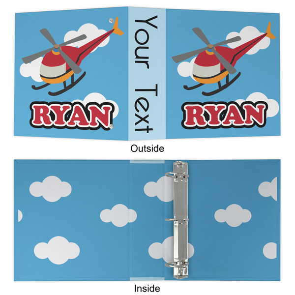 Helicopter 3 Ring Binders - Full Wrap - 2" - APPROVAL