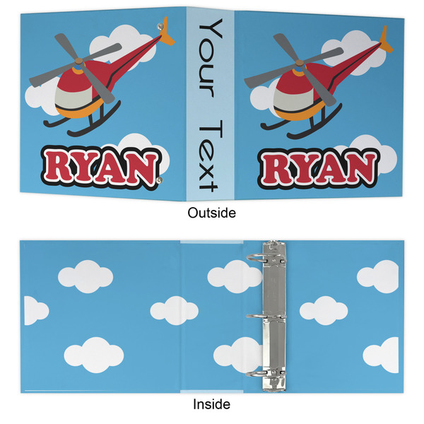 Helicopter 3 Ring Binders - Full Wrap - 3" - APPROVAL