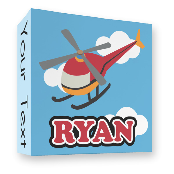 Custom Helicopter 3 Ring Binder - Full Wrap - 3" (Personalized)