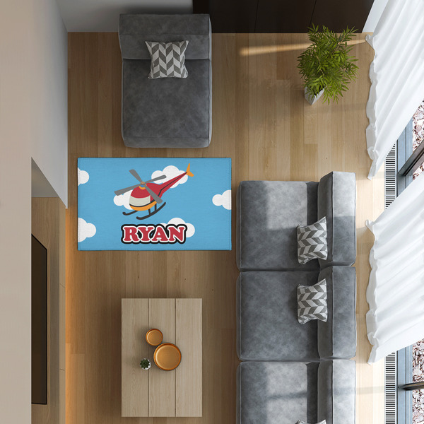 Helicopter 3'x5' Indoor Area Rugs - IN CONTEXT