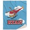 Helicopter Sherpa Throw Blanket (Personalized)
