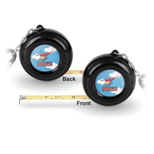 Helicopter 6-Ft Pocket Tape Measure with Carabiner Hook - Front and Back