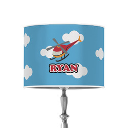 Helicopter 8" Drum Lamp Shade - Poly-film (Personalized)