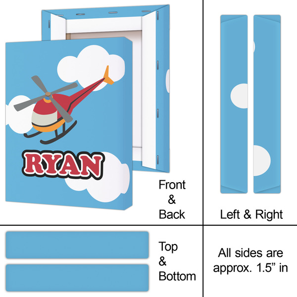 Helicopter 8x10 - Canvas Print - Approval