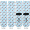 Helicopter Adult Crew Socks - Double Pair - Front and Back - Apvl