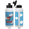 Helicopter Aluminum Water Bottle - White APPROVAL