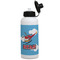 Helicopter Aluminum Water Bottle - White Front