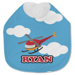 Helicopter Jersey Knit Baby Bib w/ Name or Text
