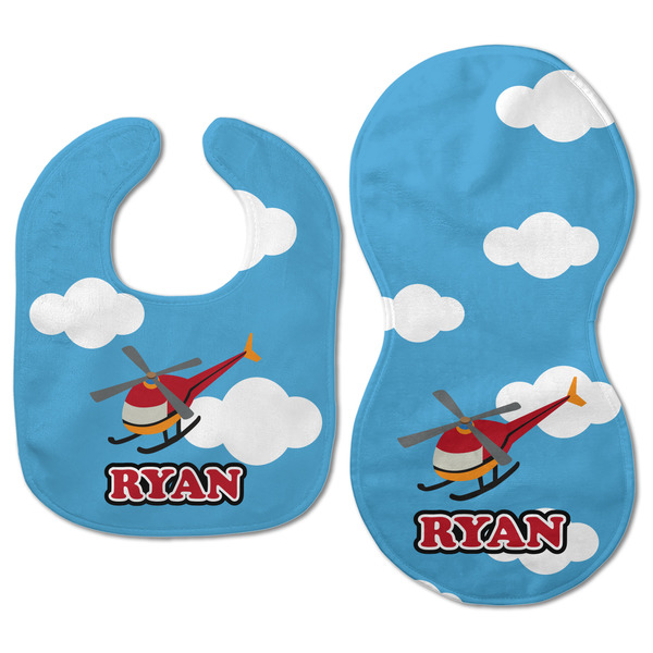Helicopter Baby Bib & Burp Set - Approval (new bib & burp)