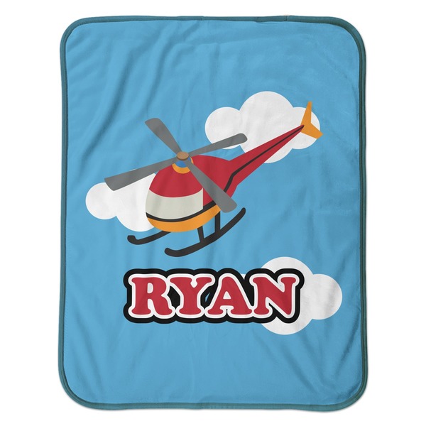 Helicopter Baby Sherpa Blanket - Flat