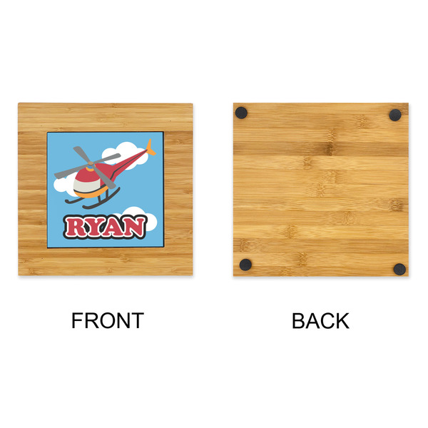 Helicopter Bamboo Trivet with 6" Tile - APPROVAL