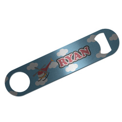 Helicopter Bar Bottle Opener - Silver w/ Name or Text