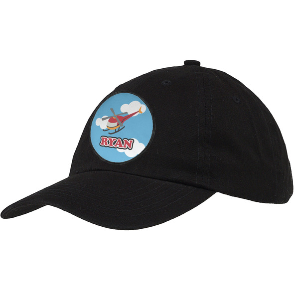 Custom Helicopter Baseball Cap - Black (Personalized)