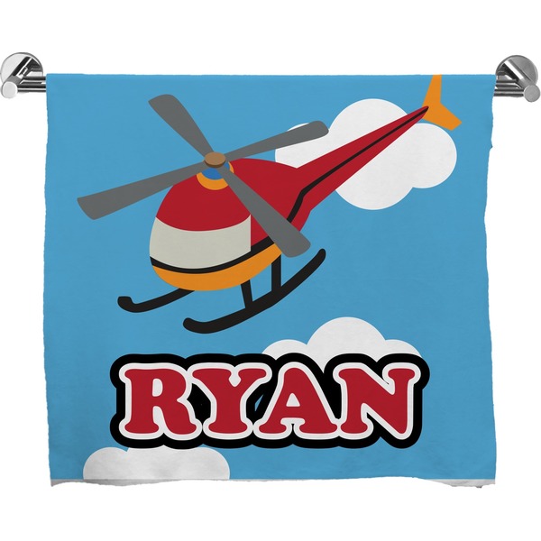 Custom Helicopter Bath Towel (Personalized)