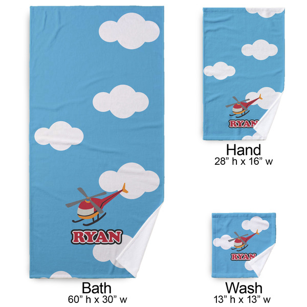 Helicopter Bath Towel Sets - 3-piece - Approval