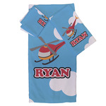 Helicopter Bath Towel Set - 3 Pcs (Personalized)