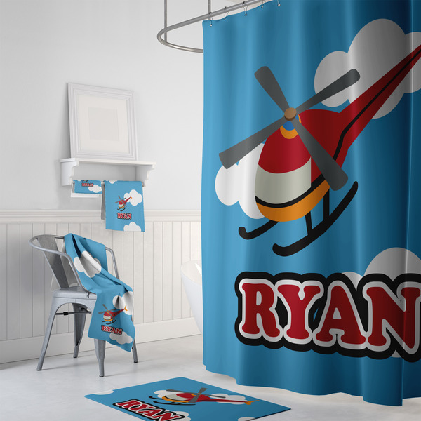 Helicopter Bath Towel Sets - 3-piece - In Context