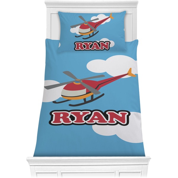 Custom Helicopter Comforter Set - Twin (Personalized)