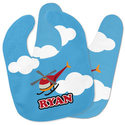Helicopter Baby Bib w/ Name or Text