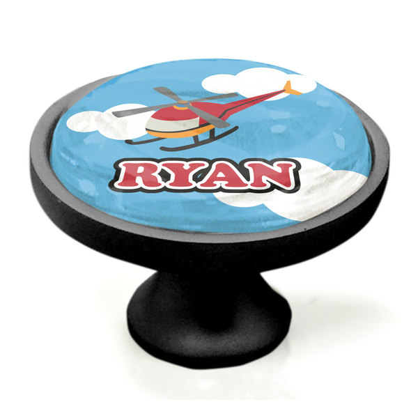 Helicopter Black Custom Cabinet Knob (Side)
