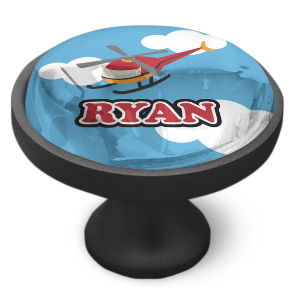 Helicopter Cabinet Knob - Black - Side