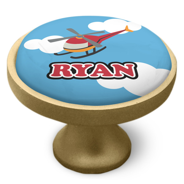 Helicopter Cabinet Knob - Gold - Side