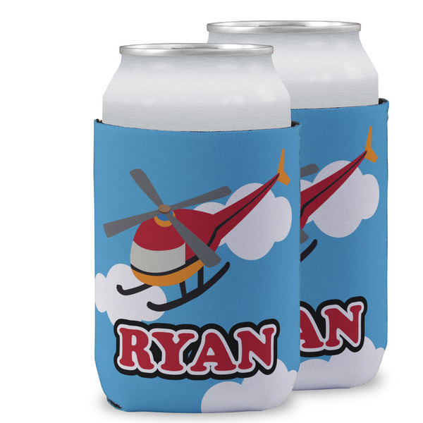 Custom Helicopter Can Cooler (12 oz) w/ Name or Text
