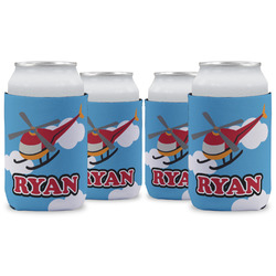 Helicopter Can Cooler (12 oz) - Set of 4 w/ Name or Text