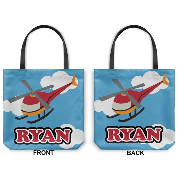Helicopter Canvas Tote - Front and Back