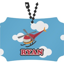 Helicopter Rear View Mirror Ornament (Personalized)