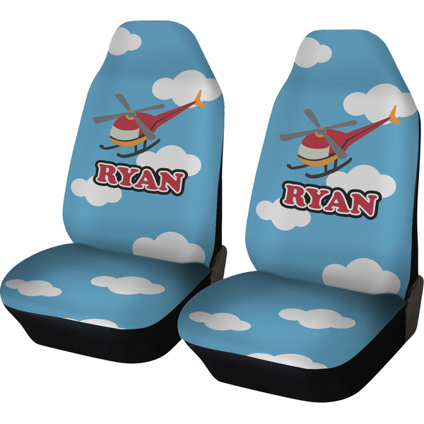 Custom Helicopter Car Seat Covers (Set of Two) (Personalized)