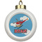 Helicopter Ceramic Ball Ornament (Personalized)