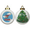 Helicopter Ceramic Christmas Ornament - X-Mas Tree (APPROVAL)