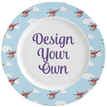 Helicopter Ceramic Dinner Plates (Set of 4) (Personalized)