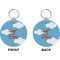 Helicopter Circle Keychain (Front + Back)
