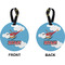 Helicopter Circle Luggage Tag (Front + Back)