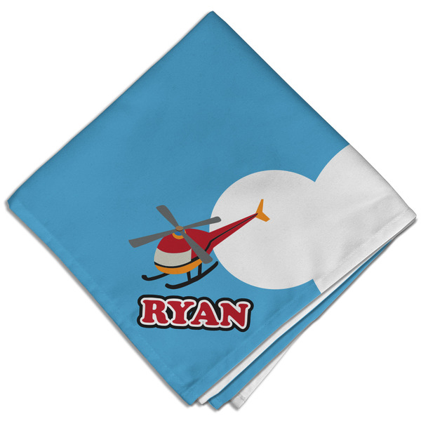 Helicopter Cloth Napkins - Personalized Dinner (Folded Four Corners)