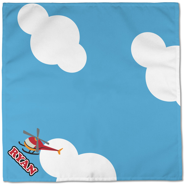 Helicopter Cloth Napkins - Personalized Dinner (Full Open)