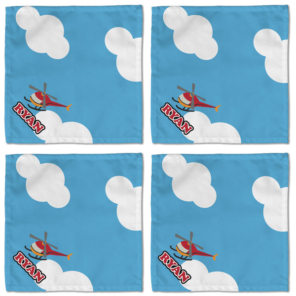 Helicopter Cloth Napkins - Personalized Lunch (APPROVAL) Set of 4