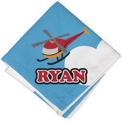 Helicopter Cloth Cocktail Napkin - Single w/ Name or Text