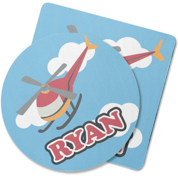 Custom Helicopter Rubber Backed Coaster (Personalized)