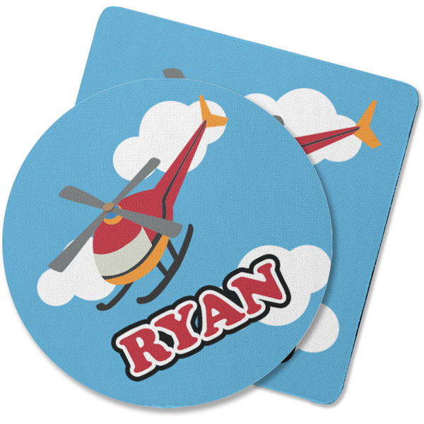 Custom Helicopter Rubber Backed Coaster (Personalized)