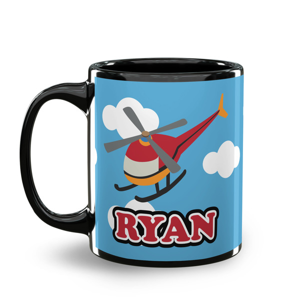 Helicopter Coffee Mug - 11 oz - Black