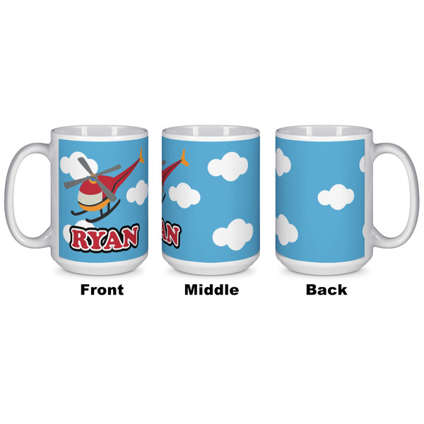 Helicopter Coffee Mug - 15 oz - White APPROVAL